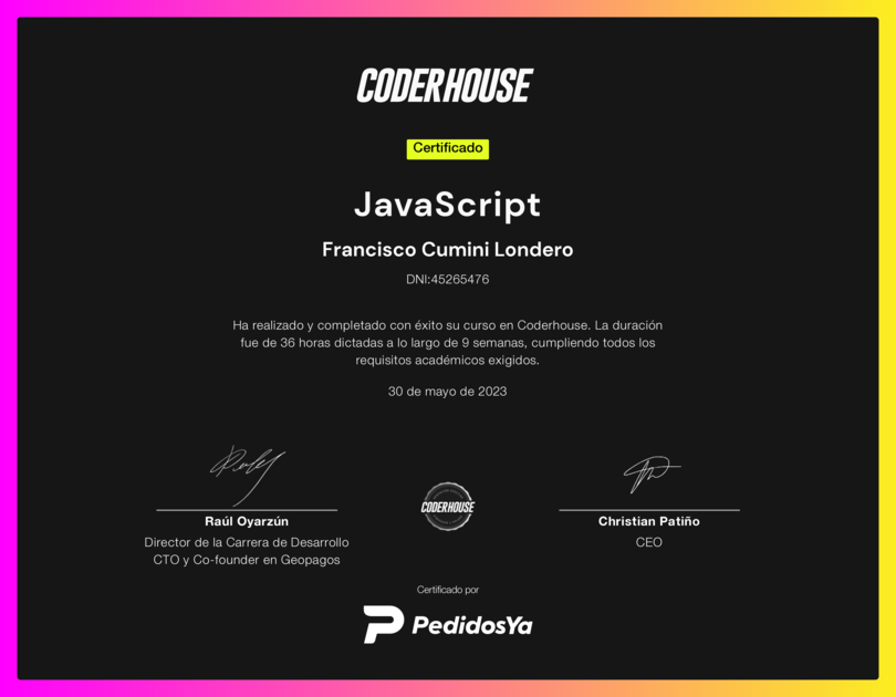 Certificación en JavaScript